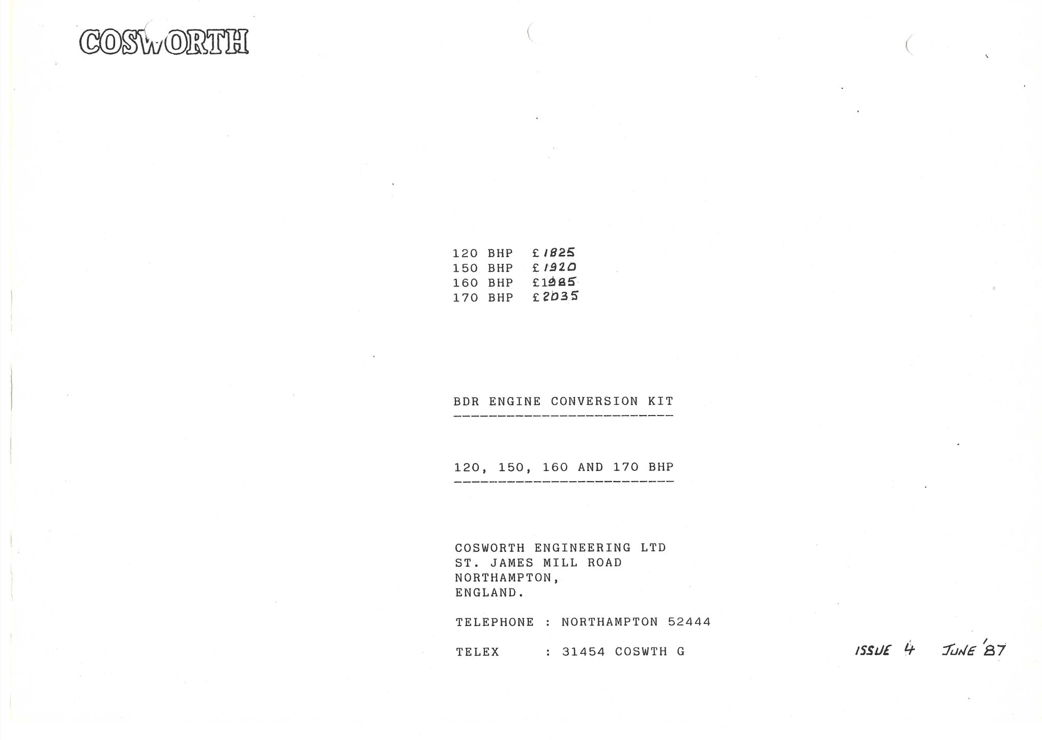 The Cosworth BDR Engine – The Lotus Seven at Anglo Canadian